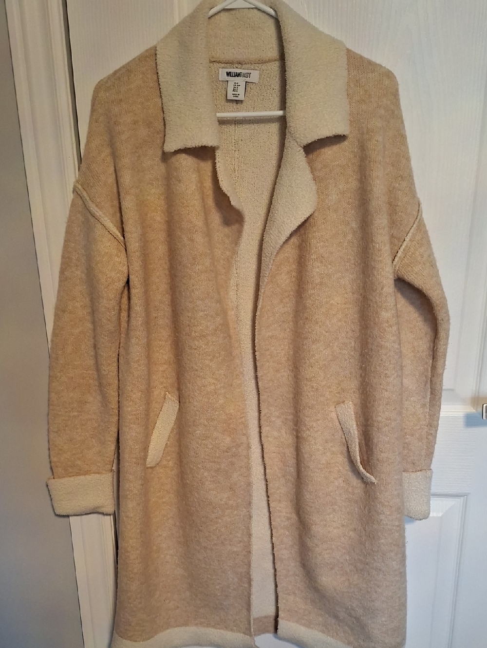 William Rast Beige Open Cardigan Coat